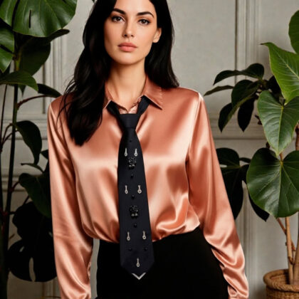 CORBATA NEGRA - FLOR
